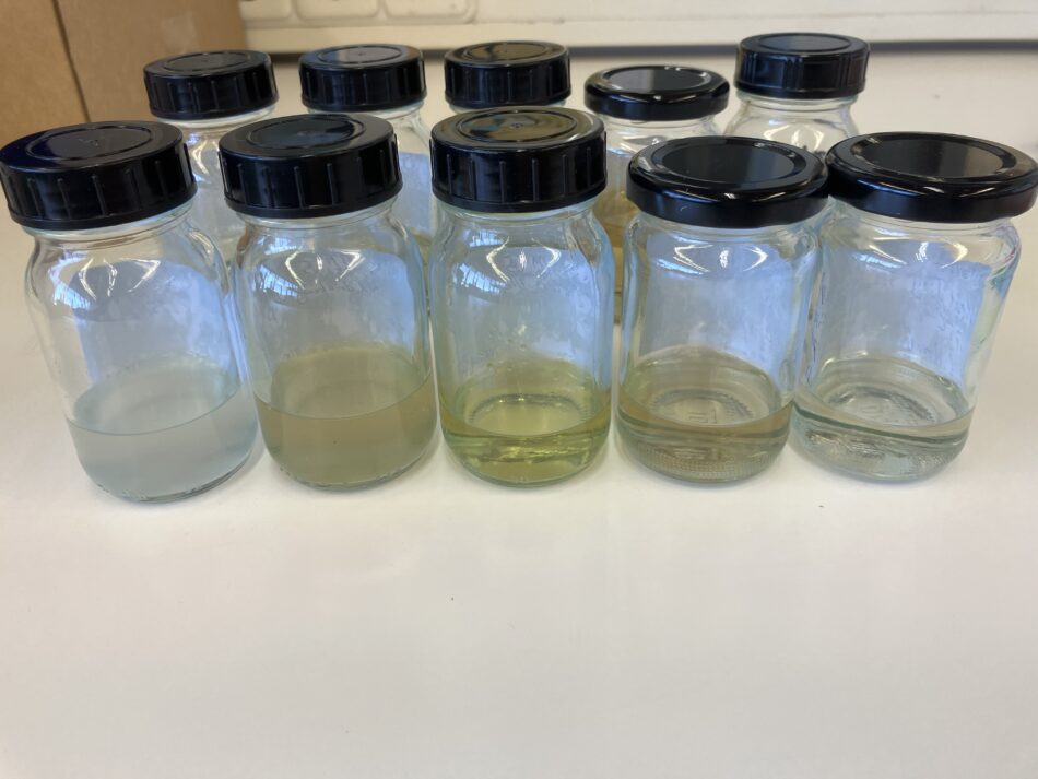 Purified PLA obtained by Torwash after recycling